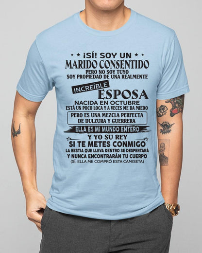Octubre - Esposa increíble nació en octubre - Regalo especial para Marido - T10 (SKU05-105-10)