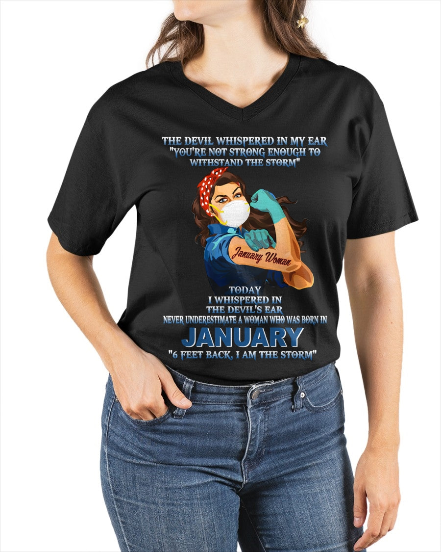 Never Underestimate A Woman Born In January – January Woman “I Am The Storm” - FMA / ccdi01 (SKU12-322-01)