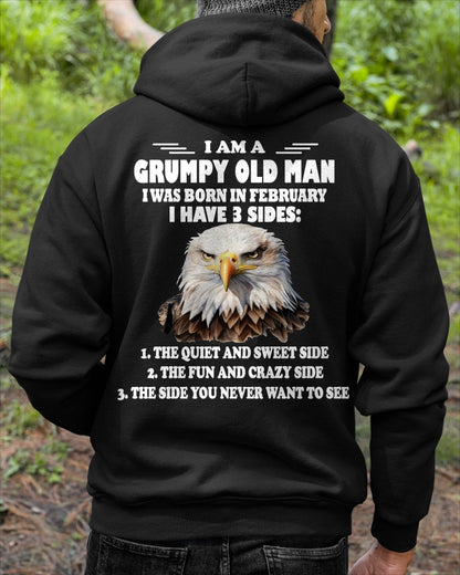 I'M A GRUMPY OLD MAN BORN IN FEBRUARY AND I HAVE 3 SIDES - ccdi02 male (SKU-S3-02)