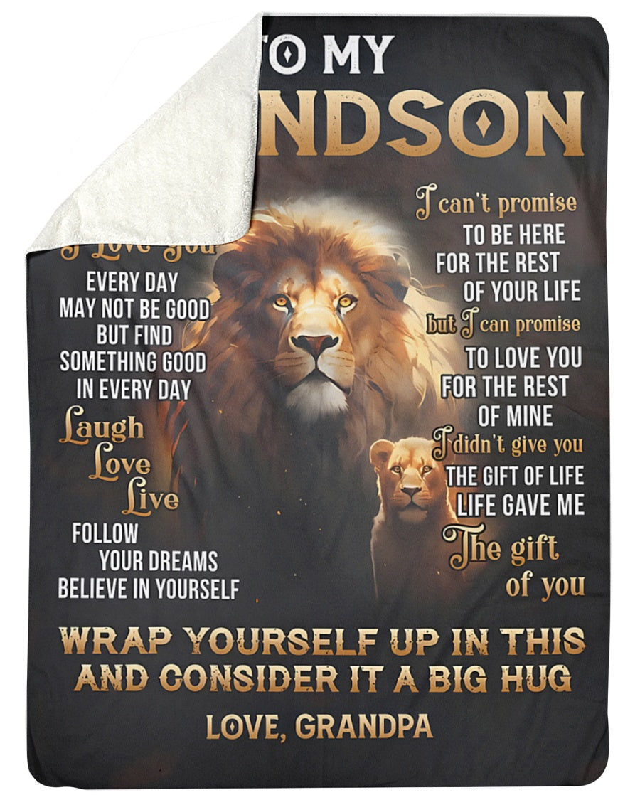Special Gift For Your Grandson Blanket - From Grandpa (SKU2605-214)