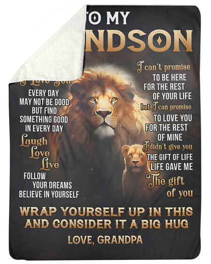 Special Gift For Your Grandson Blanket - From Grandpa (SKU2605-214)