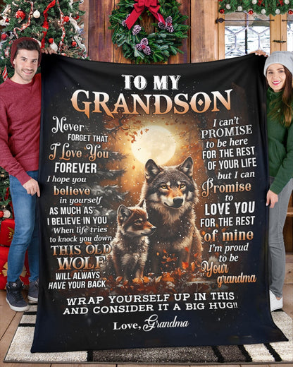 BLANKET FOR GRANDSON FROM GRANDMA (SKU2602-100)