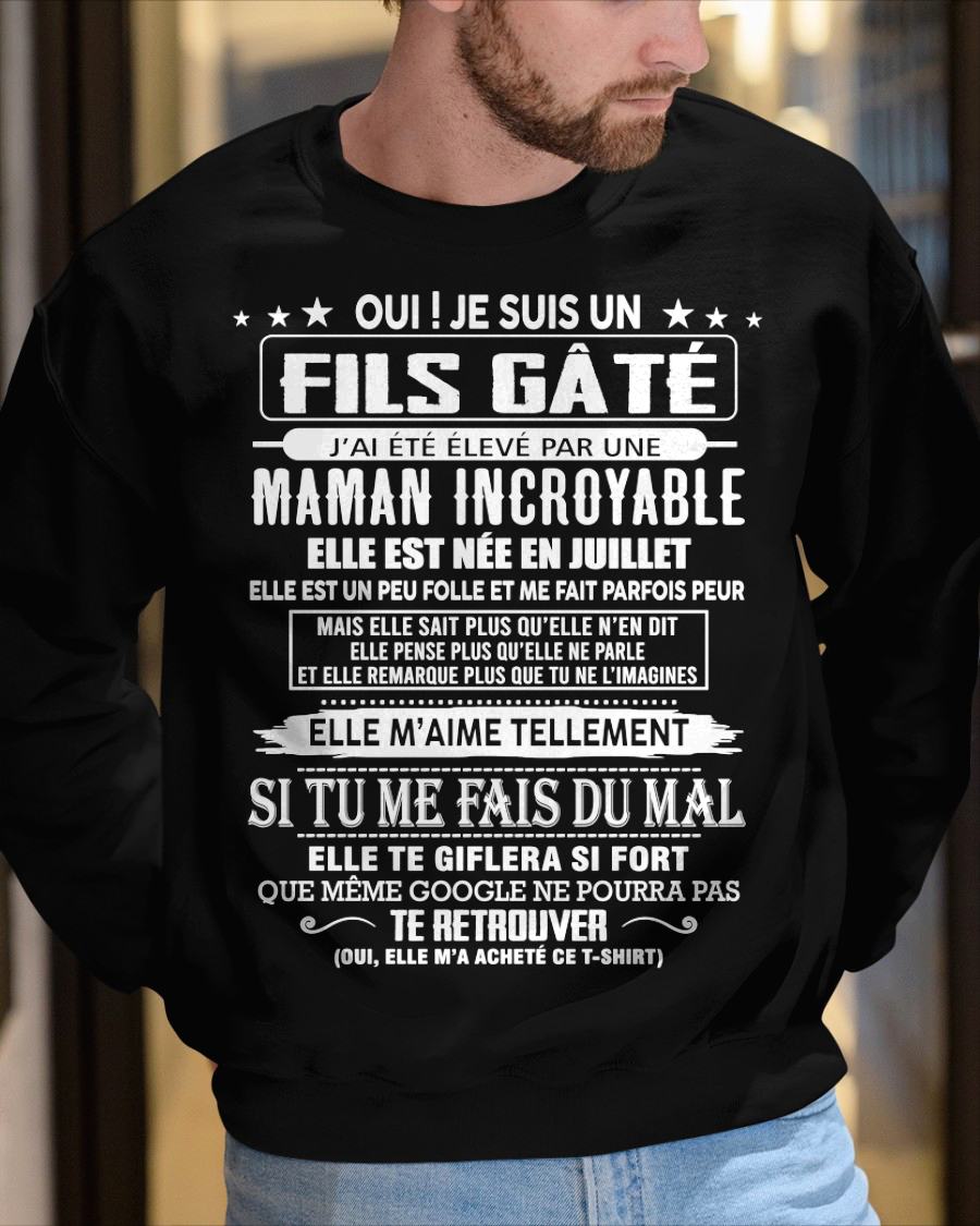 JUILLET - FILS GÂTÉ – CADEAU DE MAMAN - fr07 / ccdi07 (SKU26T-0172-07)