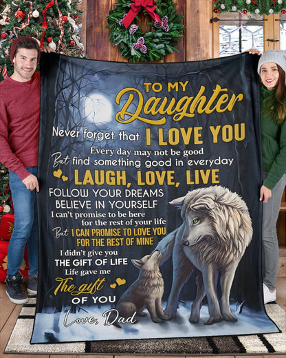 Special Gift For Your Daughter Blanket - From Dad (SKU2606-05)
