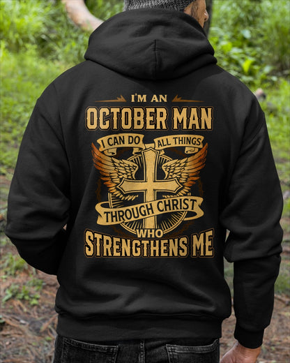 I’M AN OCTOBER MAN I CAN DO ALL THINGS THROUGH CHRIST WHO STRENGTHENS ME - male / CCDI10 (SKU2605-88-10)