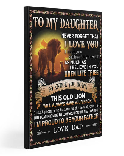 To My Daughter From Dad Canvas (SKU2604-234)