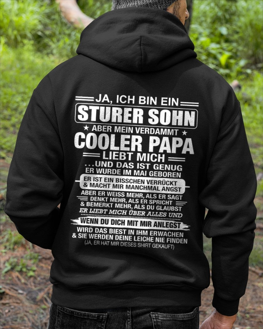 DEU05 - JA, ICH BIN EIN STURER SOHN T-SHIRT – GEBURTSTAGSGESCHENK VON EINEM MAI-PAPA - ccdi05 (SKU2606-87-05)