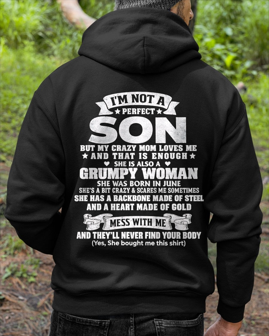 June - I'm Not A Perfect Son But My Crazy Mom Love Me - Birthday Gift From June Mom / Woman - ccdi06 (SKU2609-347-06)