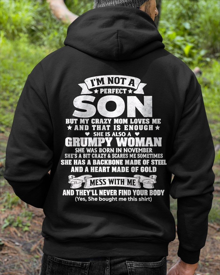 November - I'm Not A Perfect Son But My Crazy Mom Love Me - Birthday Gift From November Mom / Woman - ccdi11 (SKU2609-347-11)
