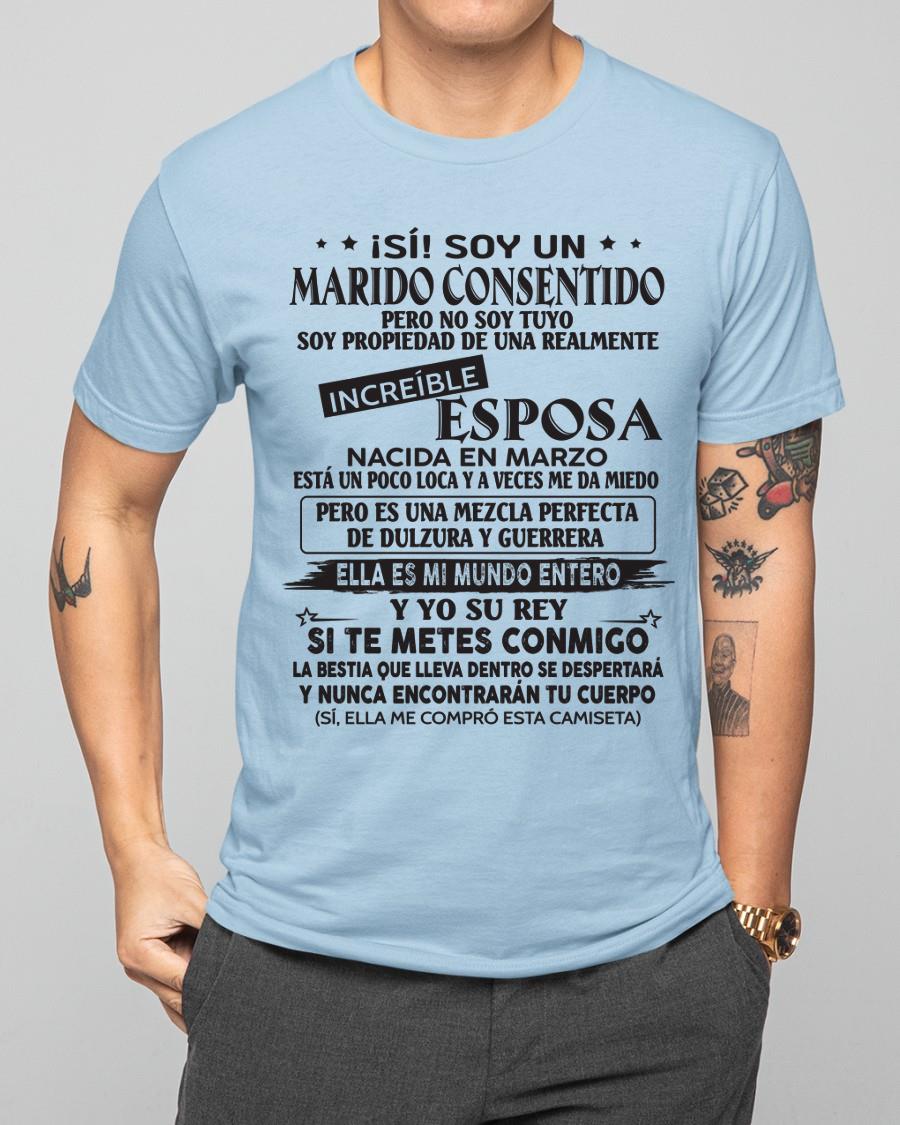 Marzo - Esposa increíble nació en marzo - Regalo especial para Marido - T03 (SKU05-105-03)