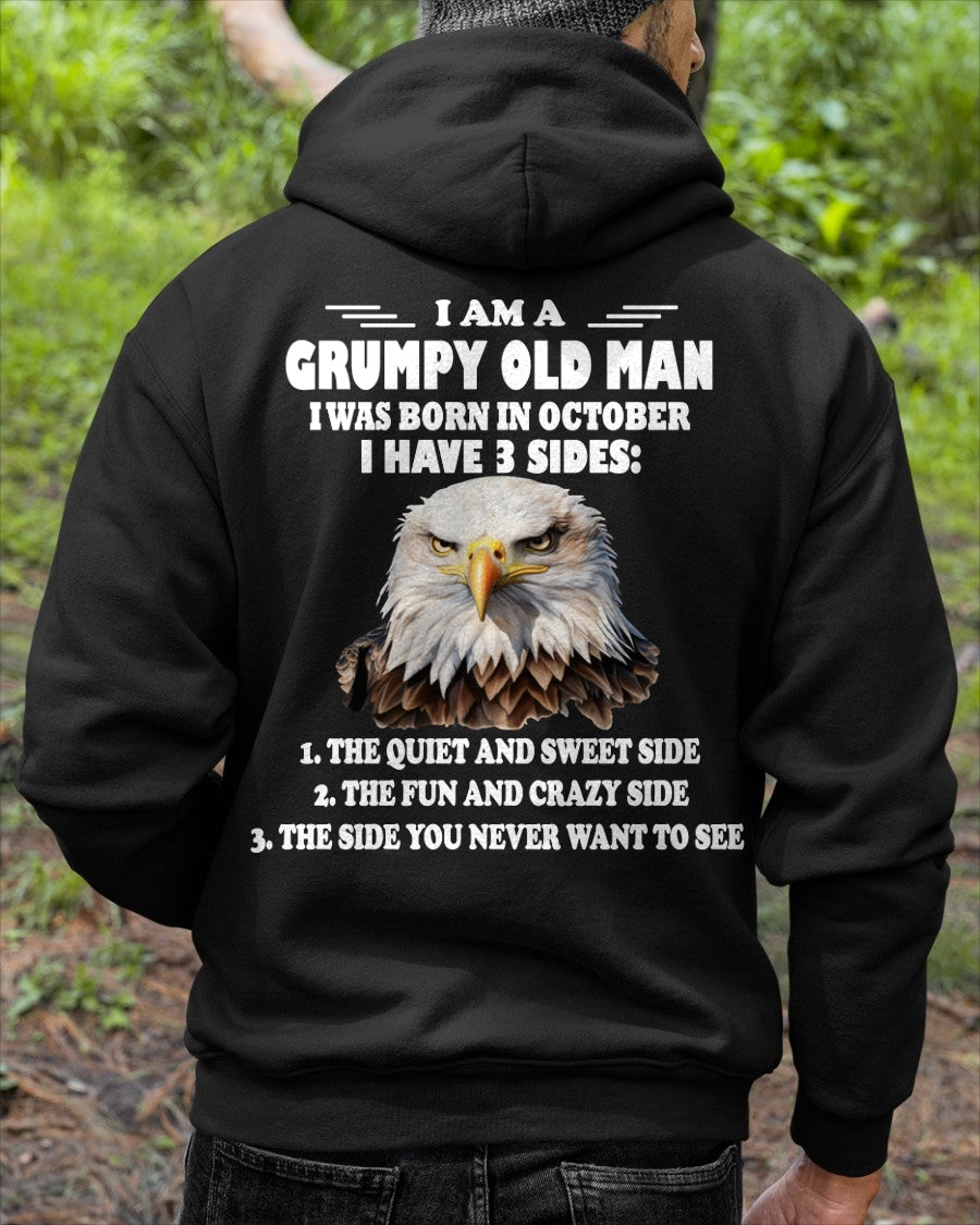 I'M A GRUMPY OLD MAN BORN IN OCTOBER AND I HAVE 3 SIDES - ccdi10 male (SKU-S3-10)