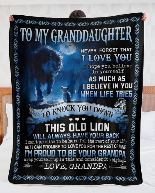 Special Gift For Your Granddaughter Blanket - From Grandpa (SKUB12-137)