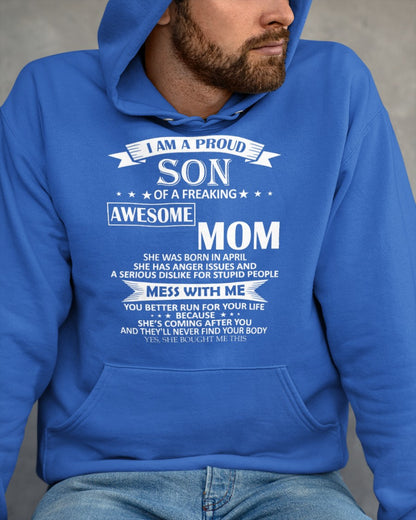 APRIL - I AM A PROUD SON OF A FREAKING AWESOME MOM -  FROM WOMAN (SKU07-49-04)
