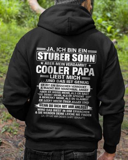DEU00 - JA, ICH BIN EIN STURER SOHN T-SHIRT – GEBURTSTAGSGESCHENK VON EINEM -PAPA - ccdi00 (SKU2606-87-00)