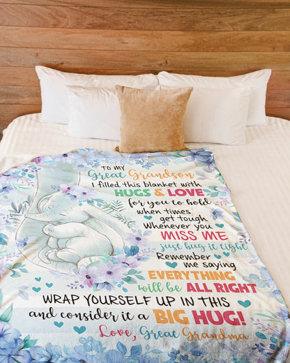 Special Gift For Your Great Grandson Blanket - From Great Grandma