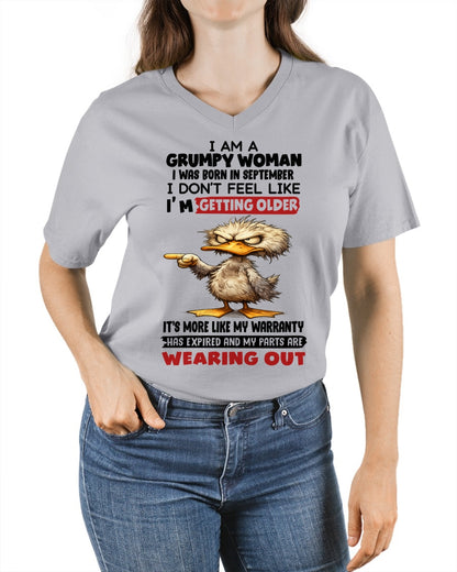 ccdi09 - Funny Grumpy Woman Shirt Born in September – Birthday Gift Idea - FMA (SKU2602-175-09)