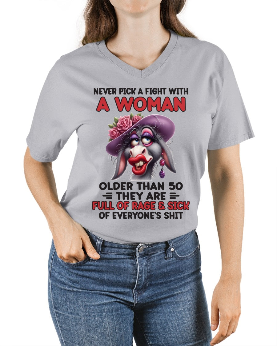 ccdi00 - NEVER PICK A FIGHT WITH A WOMAN OLDER THAN 50 - (SKU2603-38)