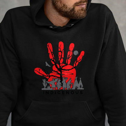 Native American T-Shirts, Vintage Native American Unisex T-Shirt/Hoodie/Sweatshirt HLT00 - Native American Indigenous Red Hand Indian Blood Themed T-Shirt (23)