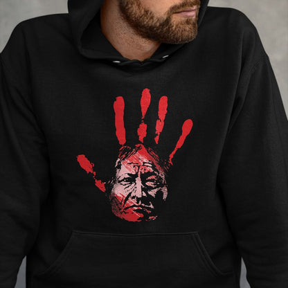 Native American T-Shirts, Vintage Native American Unisex T-Shirt/Hoodie/Sweatshirt HLT00 - Native American Indigenous Red Hand Indian Blood Themed T-Shirt (4)