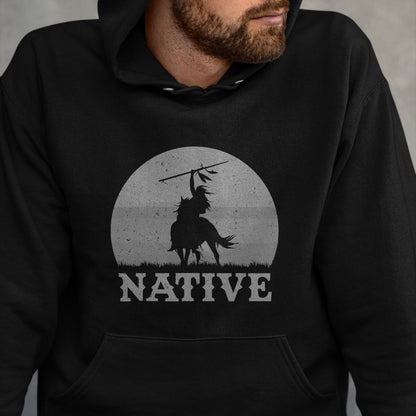 Native American T-Shirts, Vintage Native American Unisex T-Shirt/Hoodie/Sweatshirt HLT00 - Northwest Native American Knight Pride Mountain Warrior T-Shirt (4)