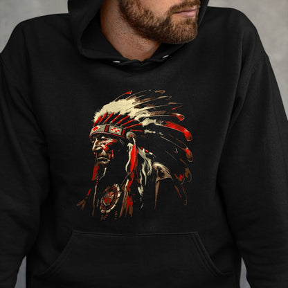 Native American T-Shirts, Vintage Native American Unisex T-Shirt/Hoodie/Sweatshirt HLT00 - Retro Vintage American Motorcycle Indian native Bikers Gift T-Shirt (1)