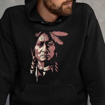 Native American T-Shirts, Vintage Native American Unisex T-Shirt/Hoodie/Sweatshirt HLT00 - Sitting Bull Native American Indian Chief Lakota Sioux Pride T-Shirt (1)