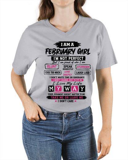 "I AM A FEBRUARY GIRL" - Birthday Gift For February Girls - FMA ccdi02 (SKU2607-102-02)