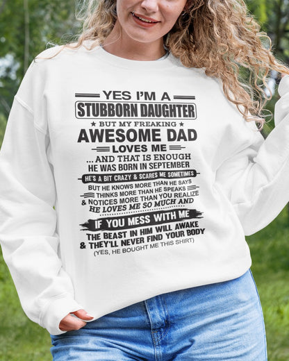 SEPTEMBER - YES I'M A STUBBORN DAUGHTER - FROM MAN (SKU07-186-09)