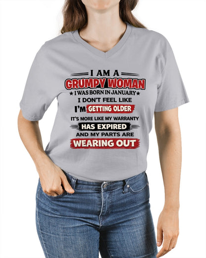 ccdi01 - Funny Grumpy Woman Shirt Born in January – Birthday Gift Idea - FMA (SKU2602-177-01)
