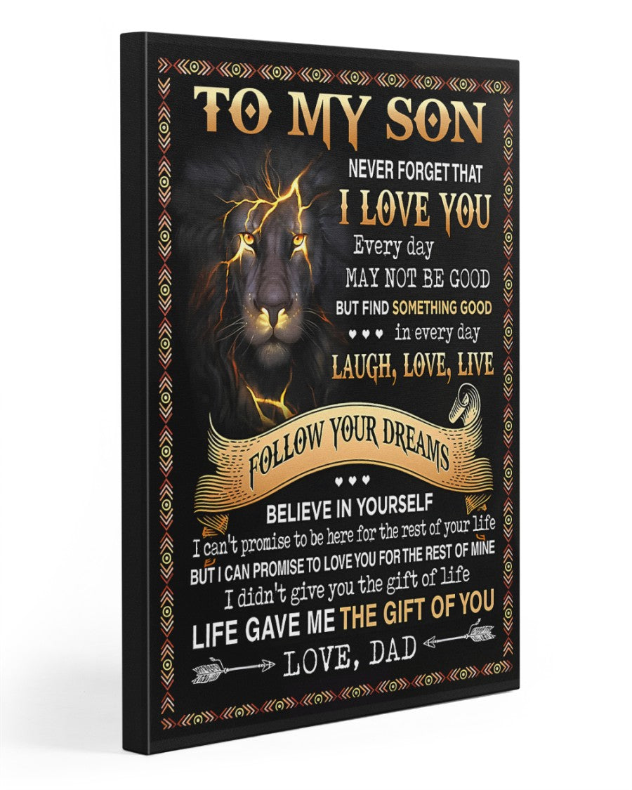 To My Son From Dad Canvas (SKU2604-256)