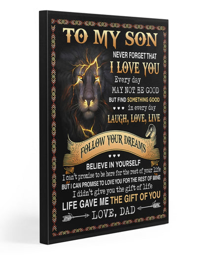 To My Son From Dad Canvas (SKU2604-256)