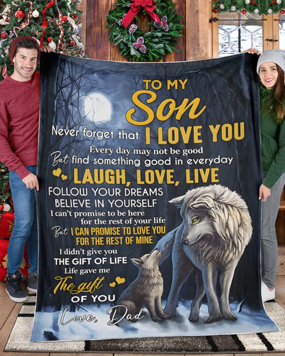 Special Gift For Your Son Blanket - From Dad (SKU2606-35)