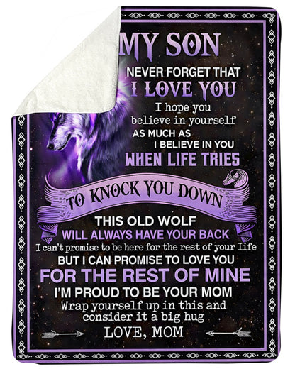 Special Gift For Your Son Blanket - From Mom (SKU2604-98)