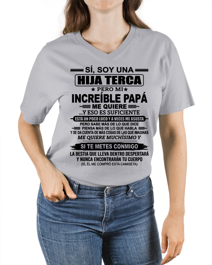 TBN00 - SÍ, SOY UNA HIJA TESTARUDA CAMISETA – Regalo de Cumpleaños de un Papá - ccdi00 (SKU2606-271-00)