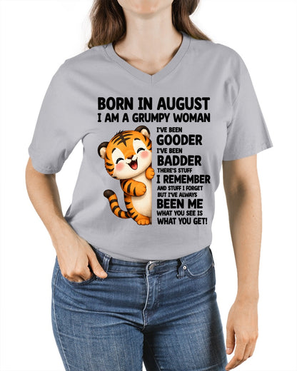 BORN IN AUGUST, I AM A GRUMPY WOMAN - Birthday Gift For August Girls - FMA ccdi08 (SKU2605-155-08)