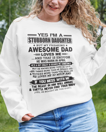 APRIL - YES I'M A STUBBORN DAUGHTER - FROM MAN (SKU07-186-04)