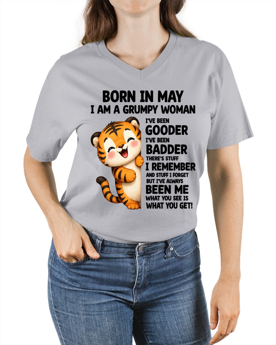 BORN IN MAY, I AM A GRUMPY WOMAN - Birthday Gift For May Girls - FMA ccdi05 (SKU2605-155-05)