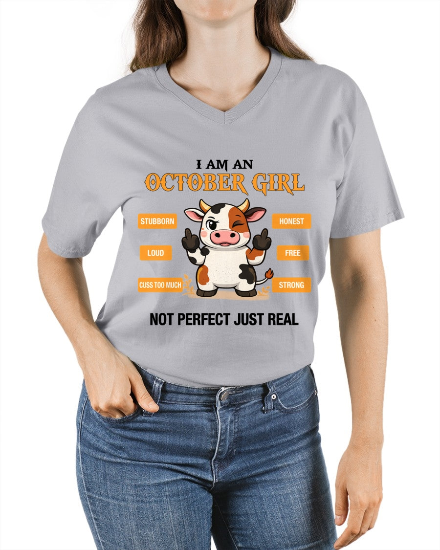 OCTOBER GIRL, NOT PERFECT JUST REAL - Birthday Gift For October Girls - fma ccdi10 - (SKU2604-162-10)