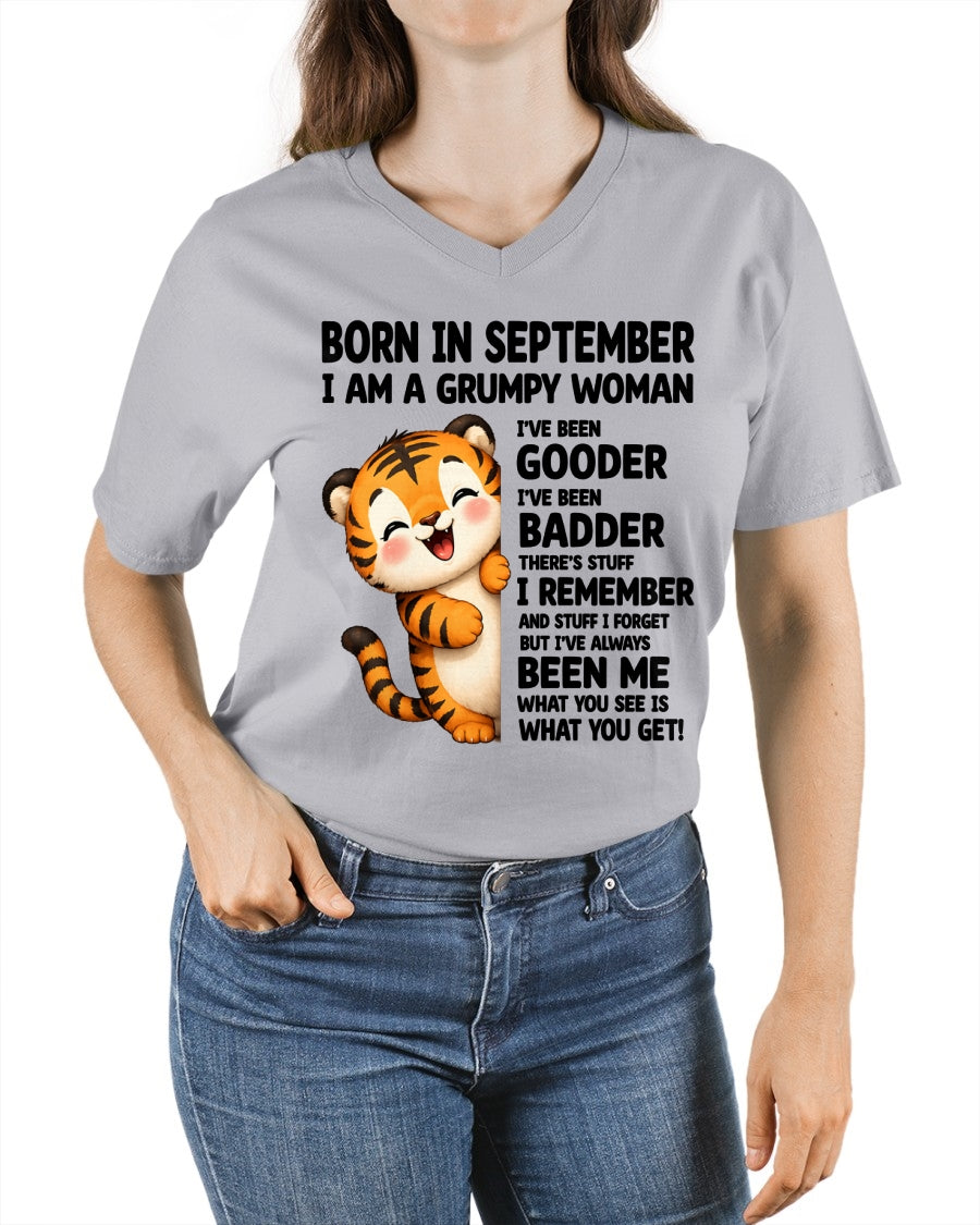 BORN IN SEPTEMBER, I AM A GRUMPY WOMAN - Birthday Gift For September Girls - FMA ccdi09 (SKU2605-155-09)