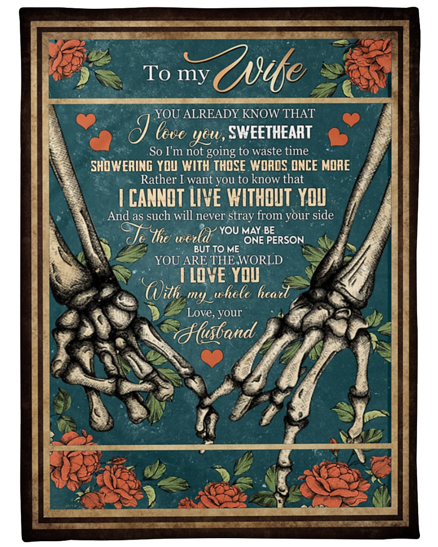 Special blanket for wife - from husband (SKUB09-103)