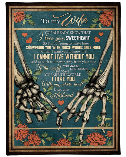 Special blanket for wife - from husband (SKUB09-103)