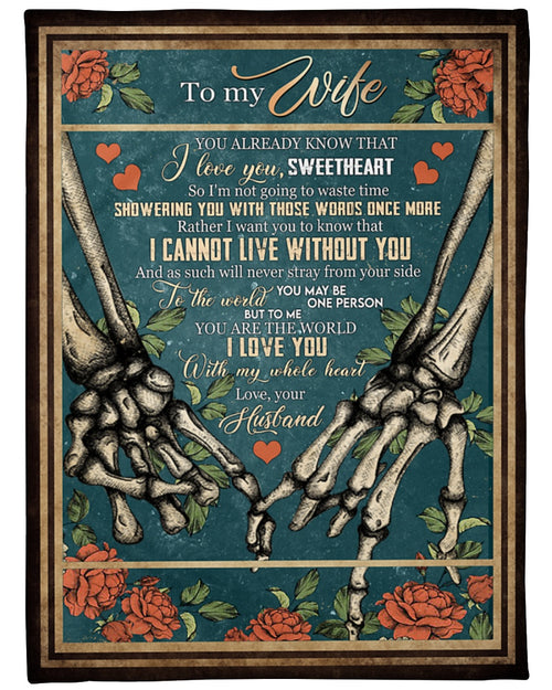 Special blanket for wife - from husband (SKUB09-103)