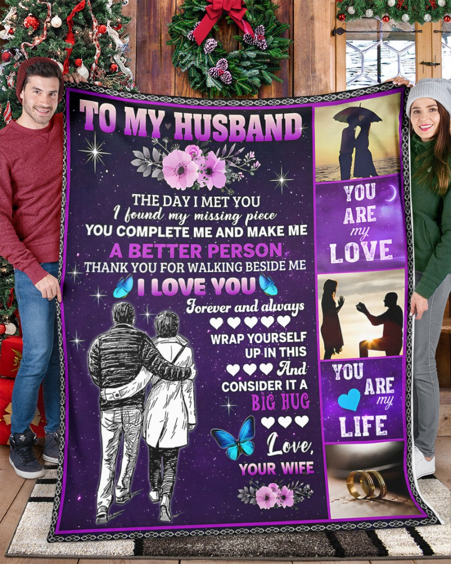 Special Gift For Your Husband Blanket - From Wife (SKU2610-322)