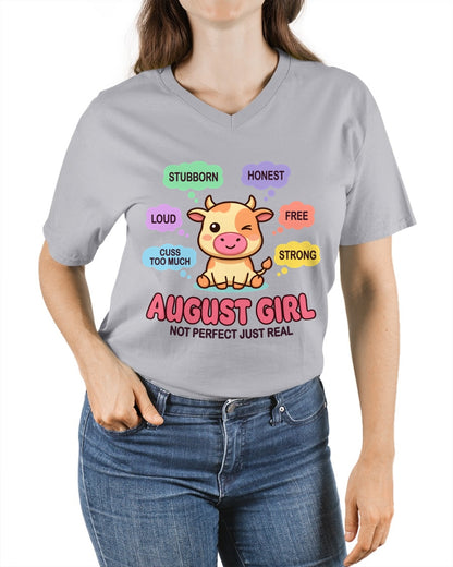 AUGUST GIRL, NOT PERFECT JUST REAL - Birthday Gift For August Girls - fma ccdi08 - (SKU2604-161-08)