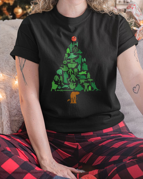 Star Wars Holiday Christmas Tree T-Shirt (SKU-MRCM-23) FMA