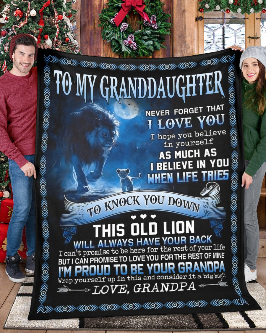 Special Gift For Your Granddaughter Blanket - From Grandpa (SKUB12-137)