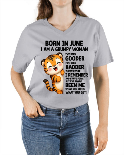 BORN IN JUNE, I AM A GRUMPY WOMAN - Birthday Gift For June Girls - FMA ccdi06 (SKU2605-155-06)