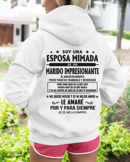 Agosto - Soy una Esposa mimada de un Marido impresionante - Regalo especial para tu esposa - T08 (SKU05-101-08)