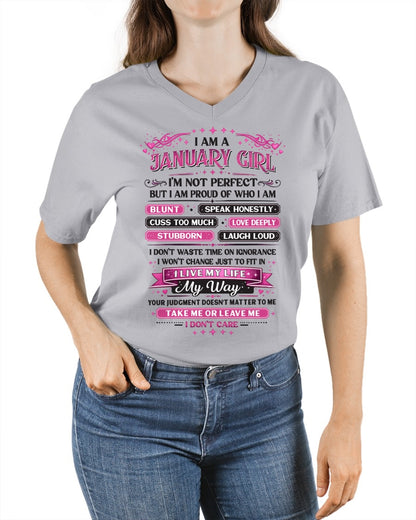 "I AM A JANUARY GIRL" - Birthday Gift For January Girls - FMA ccdi01 (SKU26T-01260-01)