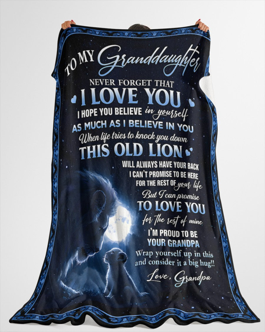 Special Gift For Your Granddaughter Blanket - From Grandpa (SKU2603-149)